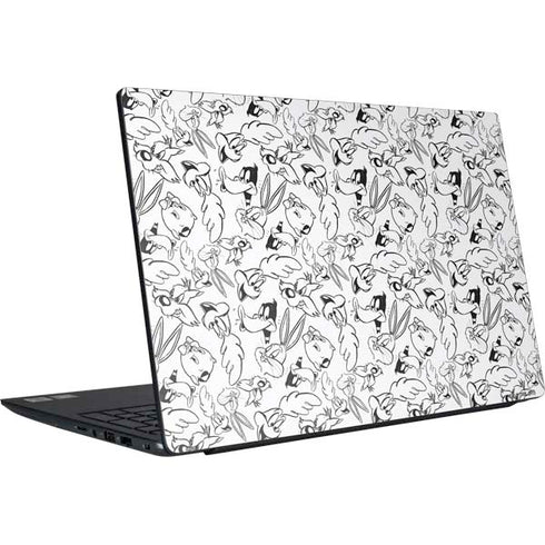 Looney Tunes Looney Squad Black and White Grid Dell Vostro Skin